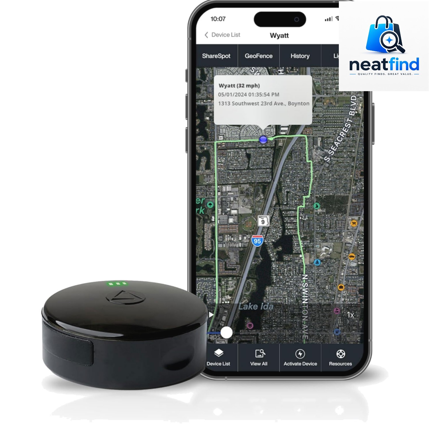 54 GPS Tracker - Made in the  from Domestic & Imported Parts. Long Battery, M...