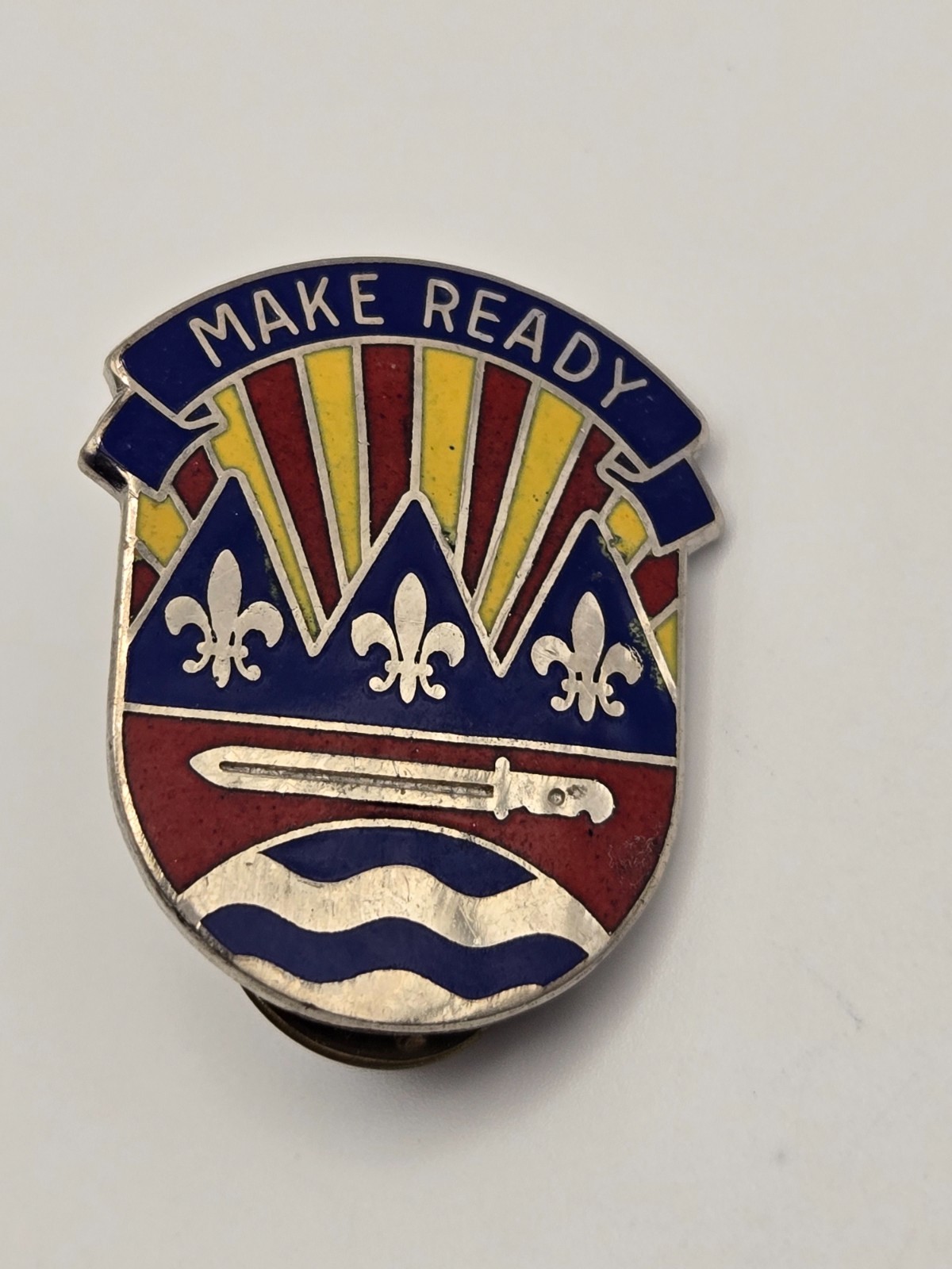 Vintage Army DUI Pin - "Make Ready" 75th Training Command Support Unit