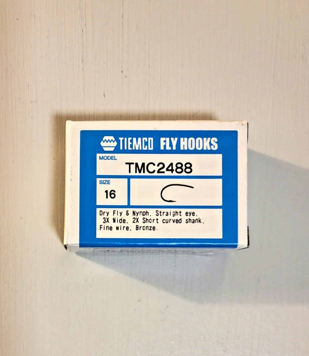 100 Tiemco Fly Tying Hooks, TMC 2488, Size 16