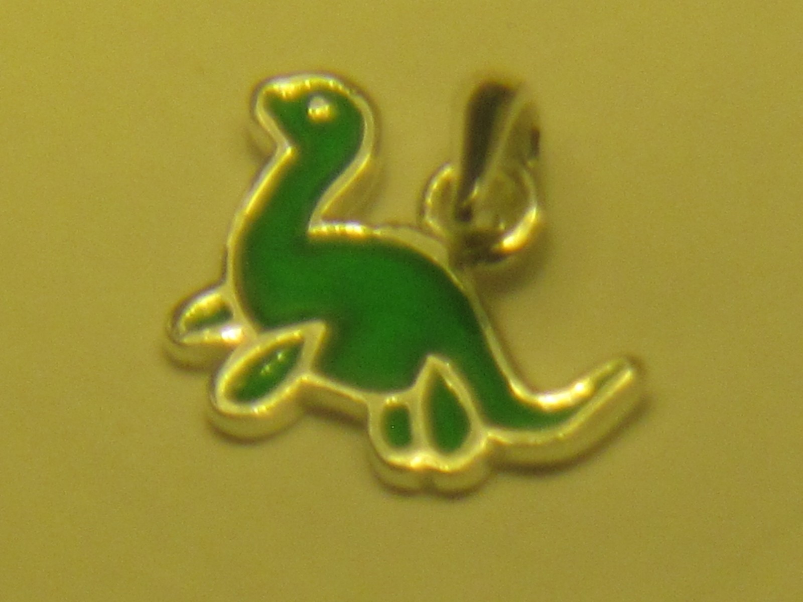 small sterling silver dinosaur green enamel dino 925 charm pendant jewelry