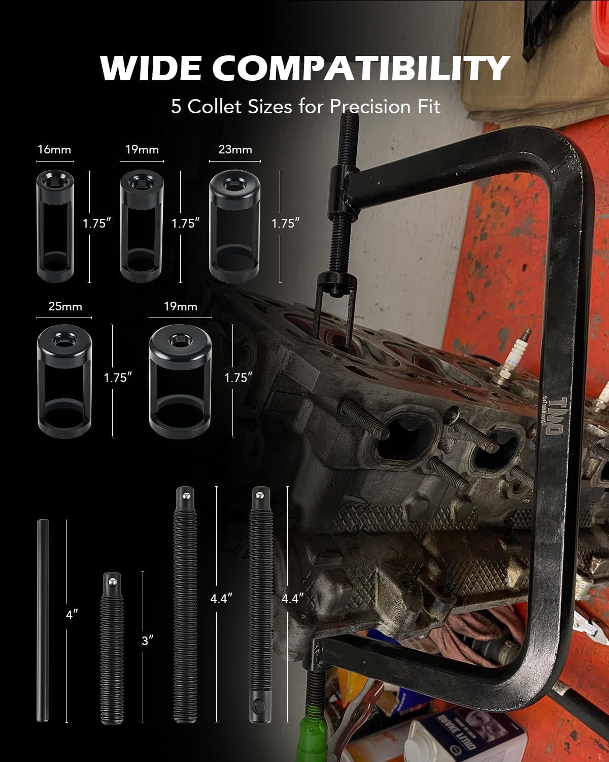 Valve Spring Compressor,10 Piece Spring Clamp Tool Kit with C Clamp