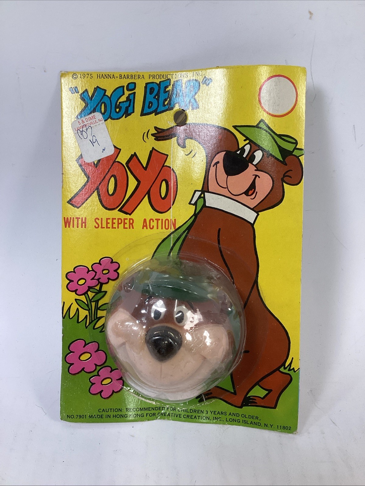 Vintage 1975 YOGI BEAR YOYO W/ Sleeper Action Hanna Barbera ~ Sealed NOS