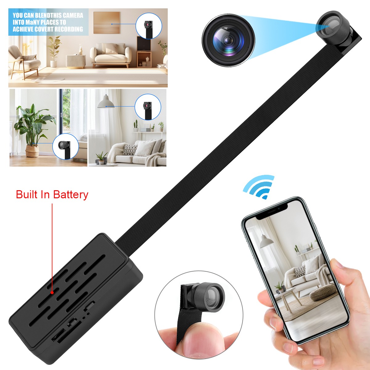 1080P Camera DIY Module WiFi Motion Detection Portable Mini Cam Home Security