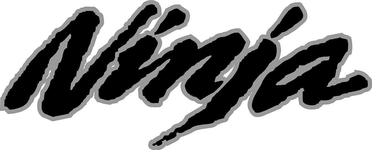 #k240 (1) 6" Kawasaki Ninja Black and Silver Decal Sticker Laminated Zx-10 zx-6r