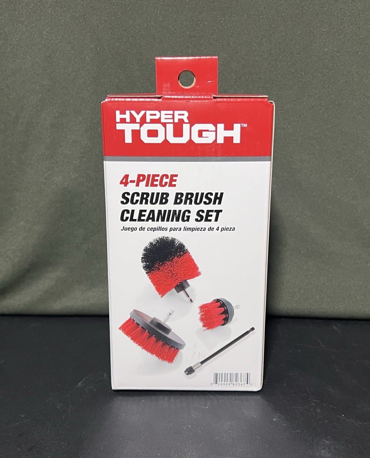 HYPER TOUGH 4-Piece Scrub Brush Cleaning Attachment Set for Electric Drills