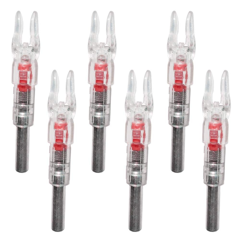 Automatic Nocks for Arrows, .244" Inside Diameter, 6-Pack - Bright & Durable