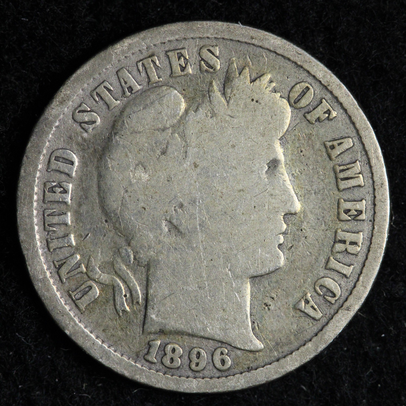 1896 Barber Silver Dime VG E282 OQCS