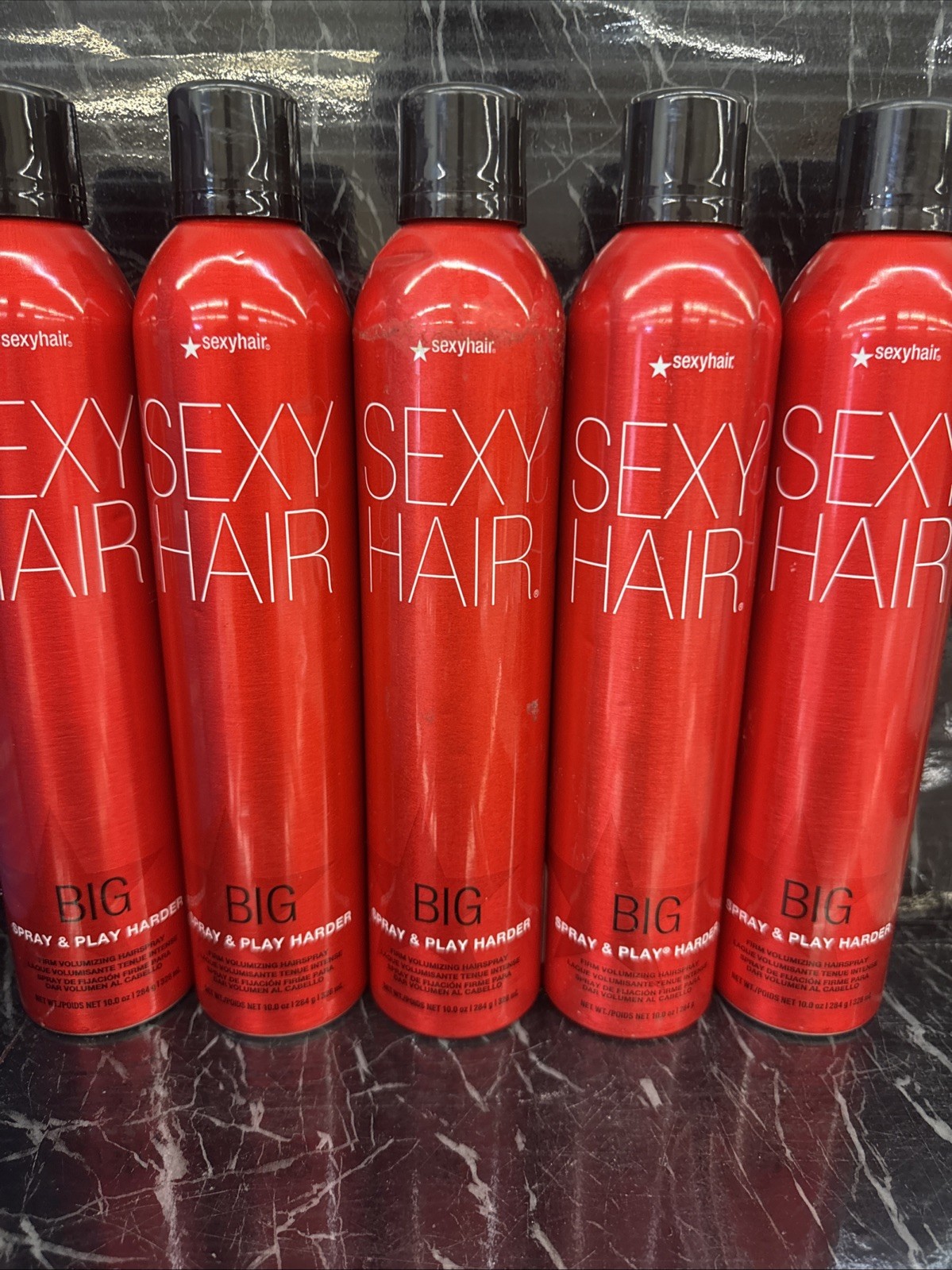 5x Big Sexy Hair Spray and Play Harder Firm Volumizing Hairspray 10 oz- New