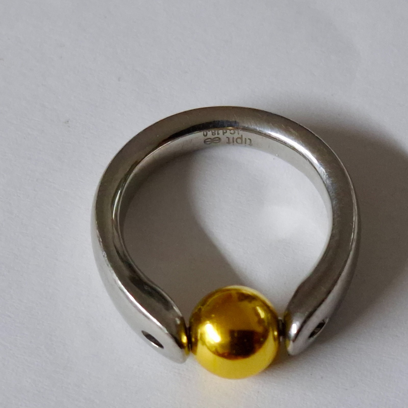 Tipit S - Polished Silver Ball / High Quality 22kt Gold Plated