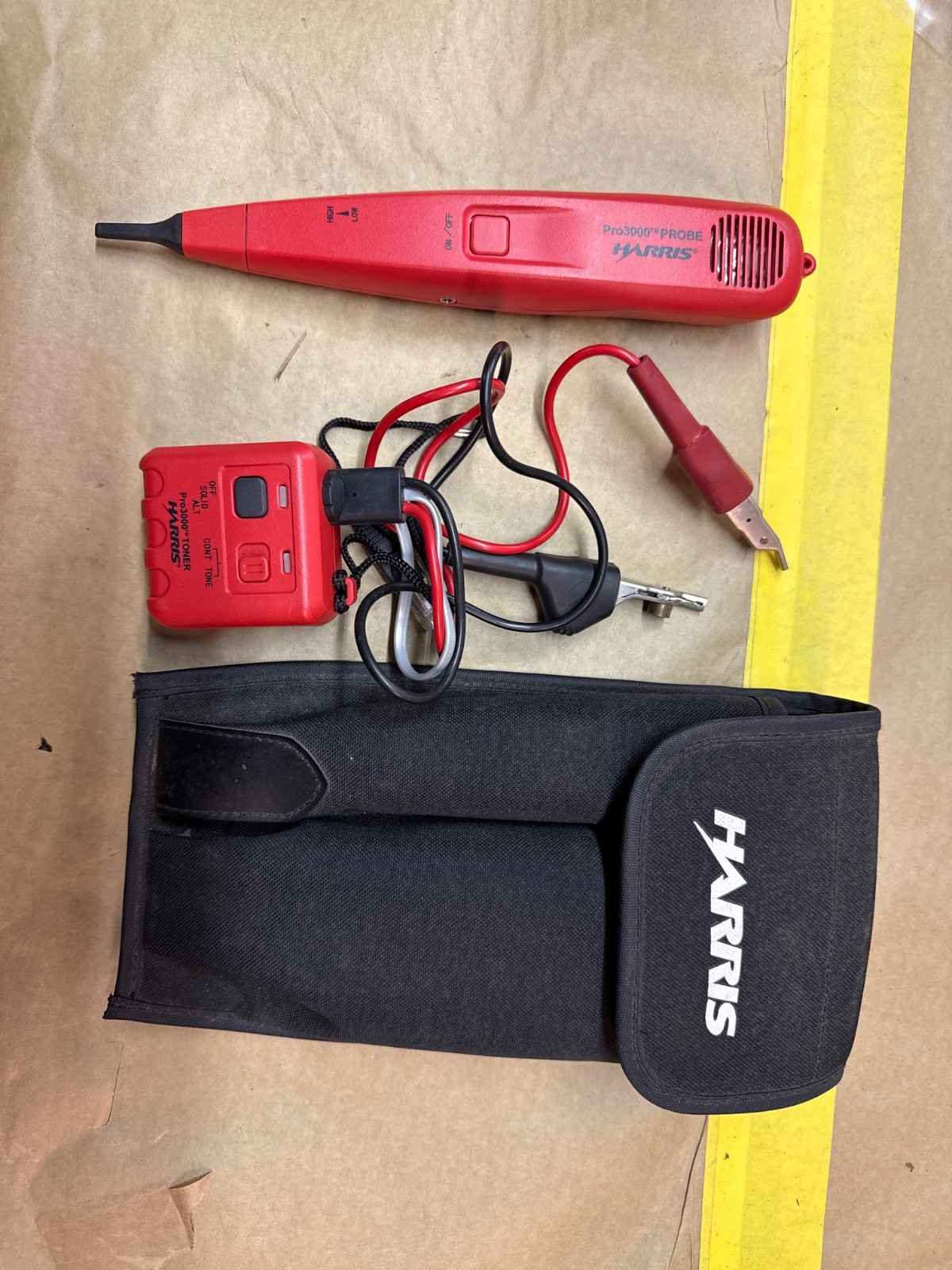 Harris Pro 3000 Probe and Toner POWER TESTED With Pouch 26100-900