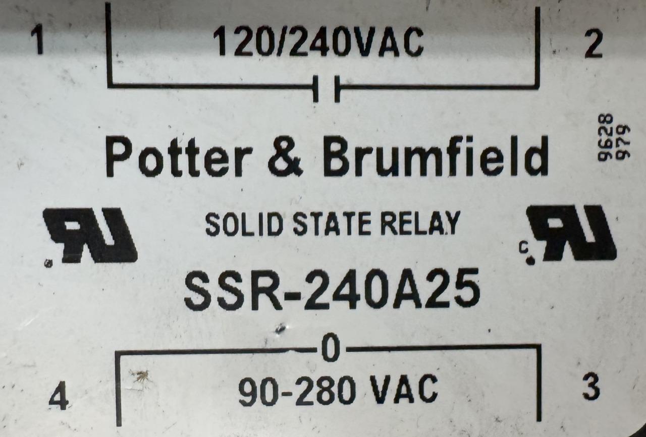 Potter & Brumfield SSR-240A25 Solid State Relay 120/240 VAC