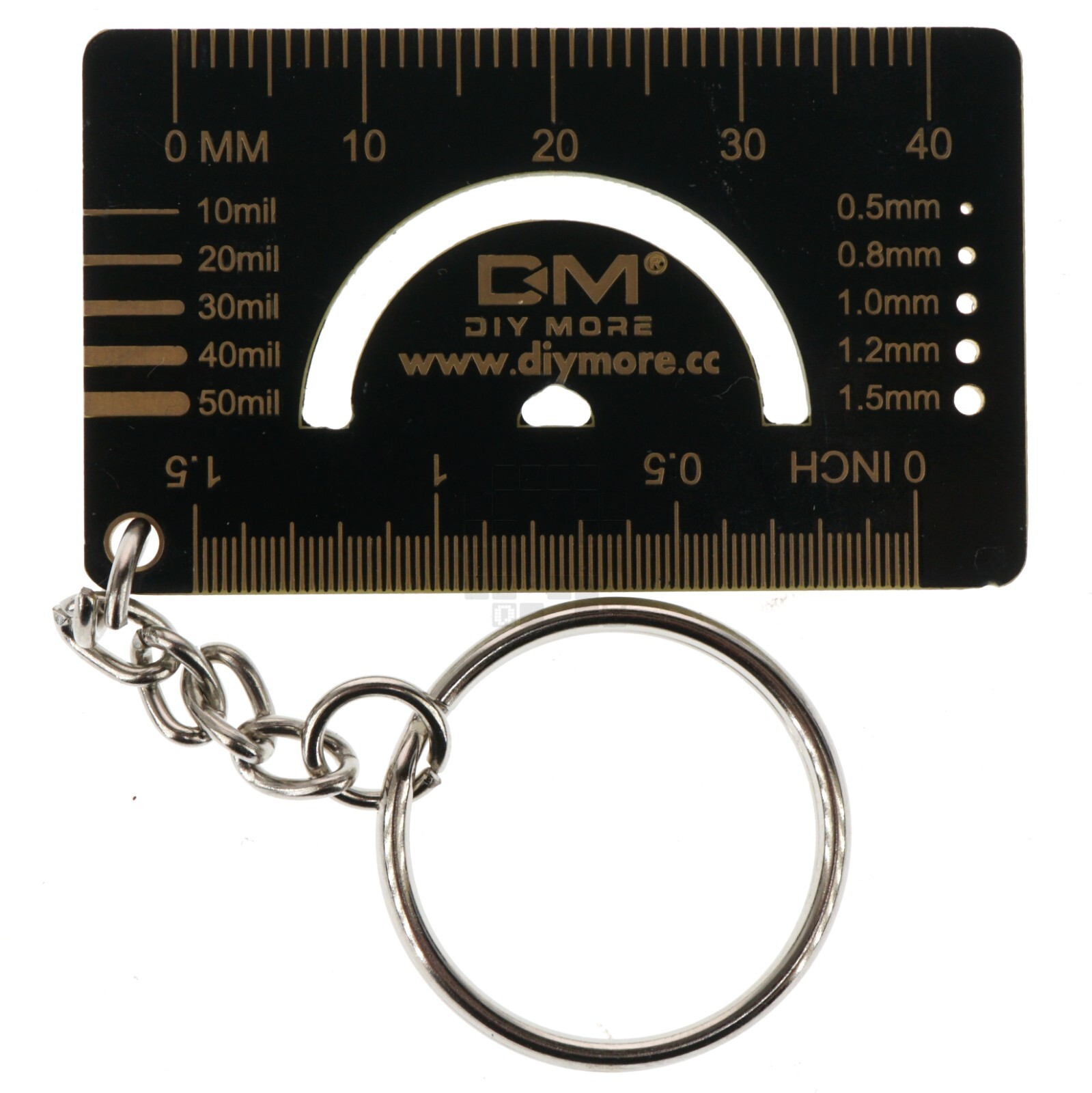 DIY More 020111 Keychain Printed Circuit Board PCB Ruler Surface Mount Angle