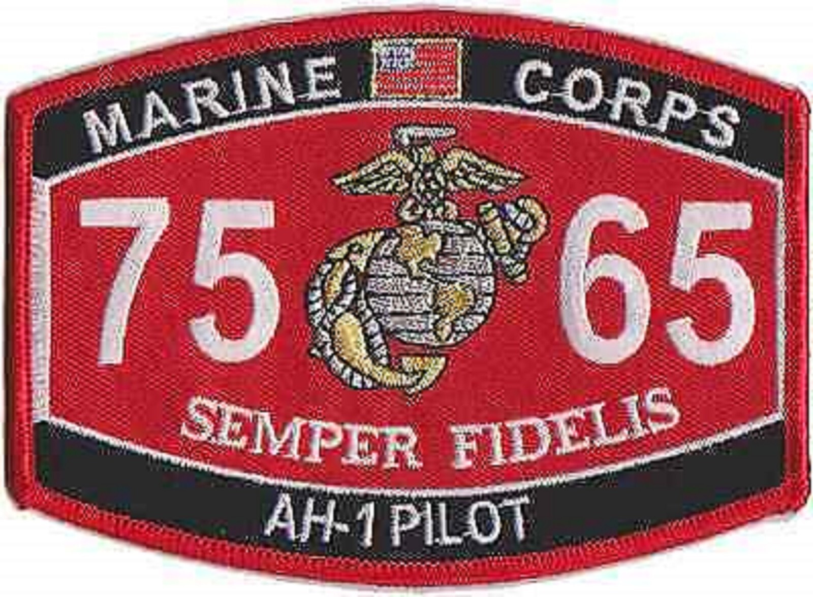 4.5" MARINE CORPS MOS 7565 AH-1 PILOT EGA EMBROIDERED PATCH
