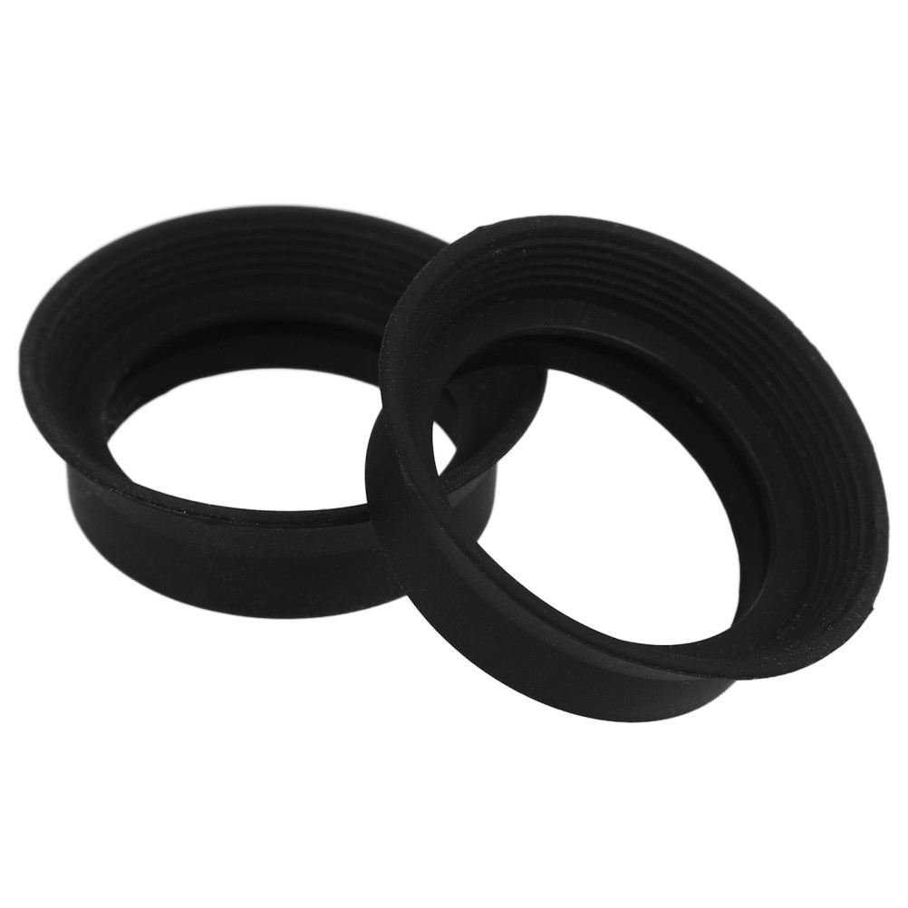 2Pcs Adjustable Rubber Telescope Eyepiece Guards Black Durable Light Filter