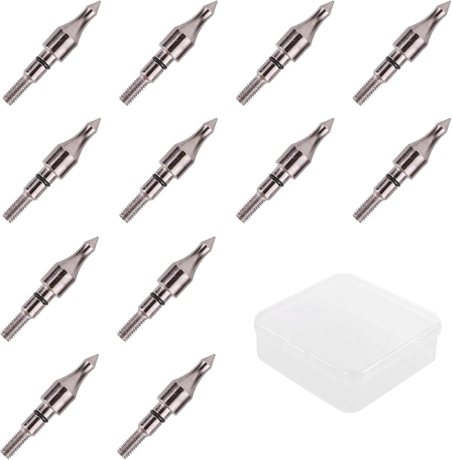 12x Arrow Inserts .244/6.20mm & 12x 100 Grain Field Points for Carbon Shaft.