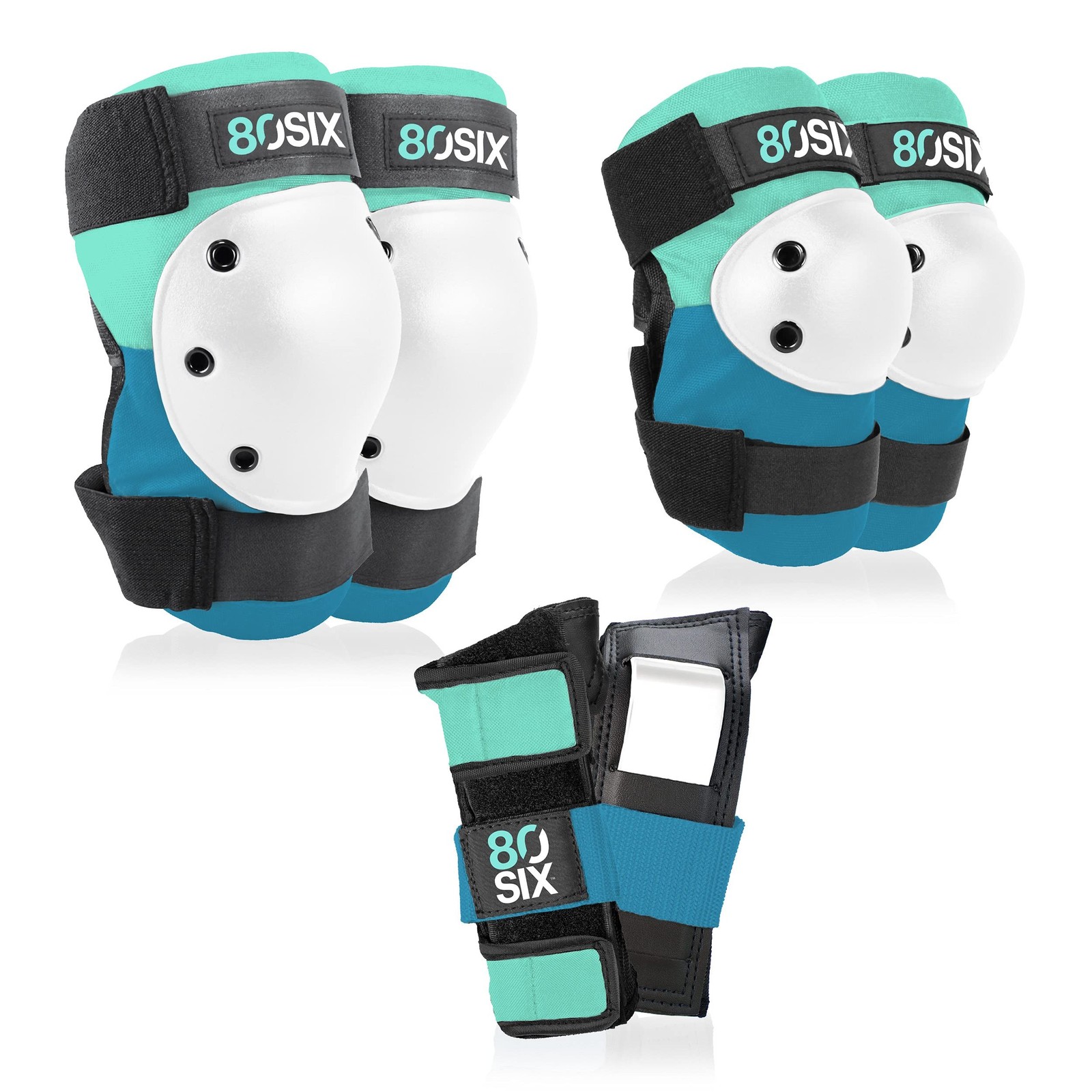 80SIX Multi-Sport Pad Set– Protective Gear for Skateboarding, Biking, Roll