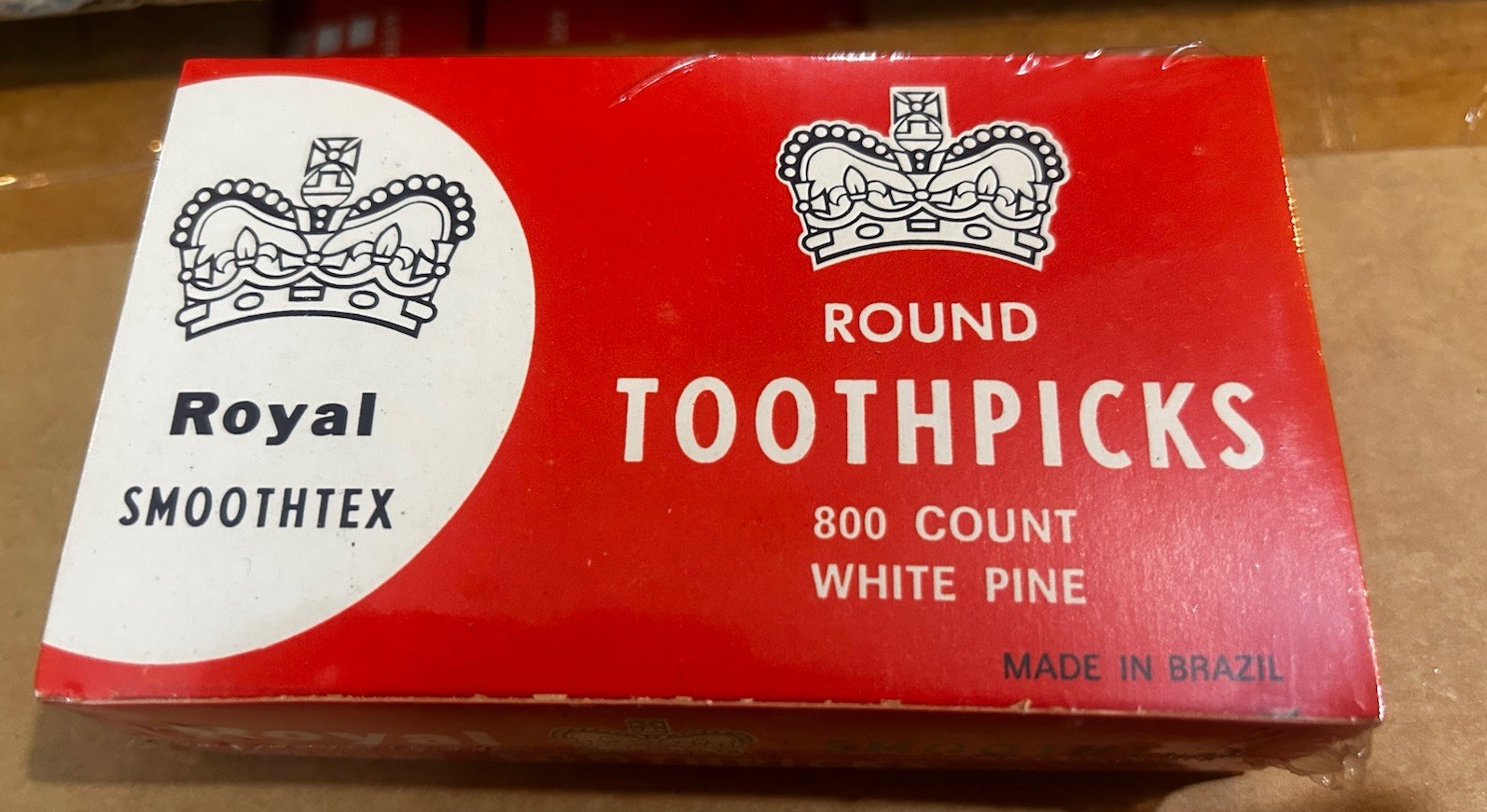 Royal Smoothtex Round Toothpicks 800 Ct Box White Pine Craft Modelers Supply
