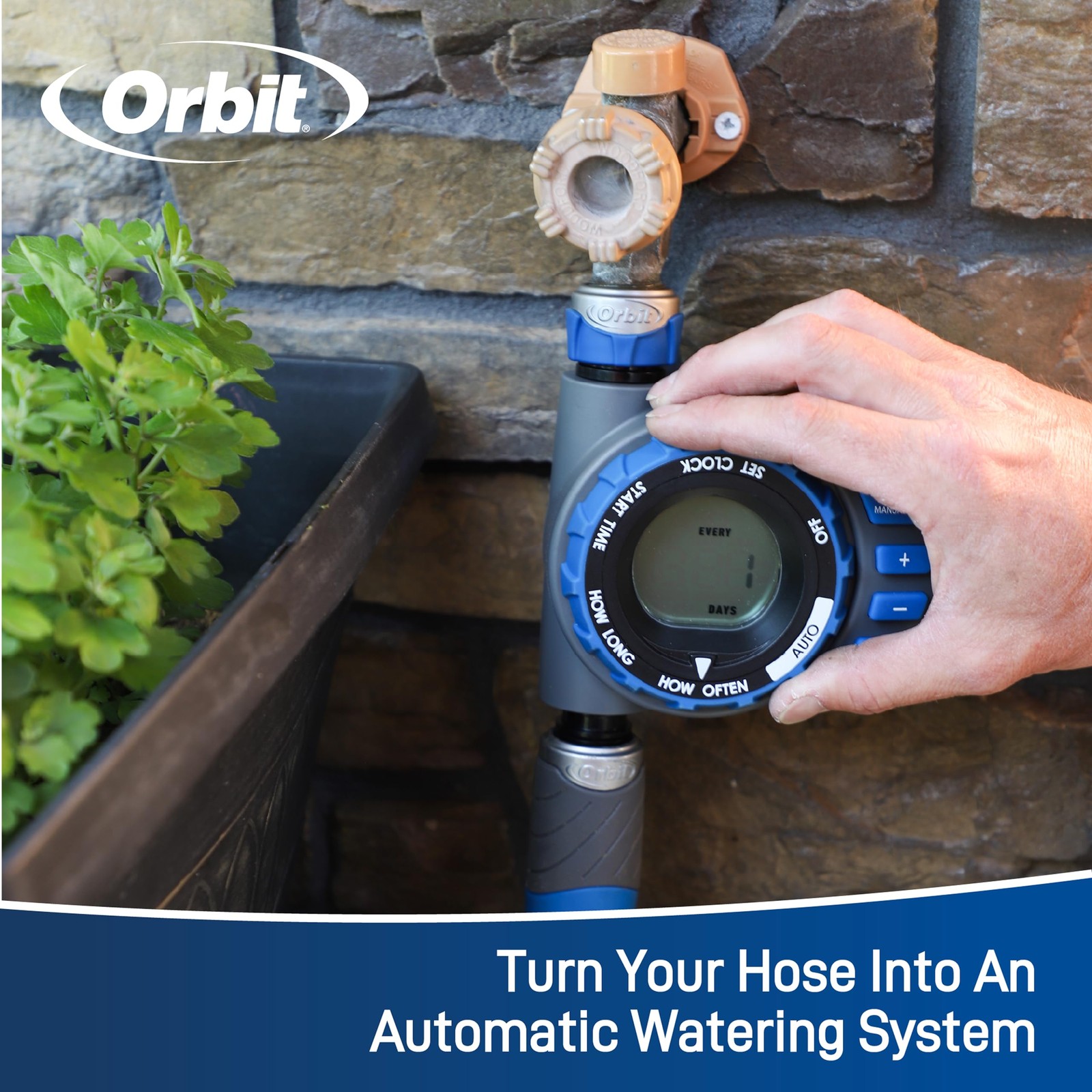 Orbit 28235 Elevated 1-Outlet Programmable Hose Faucet Timer