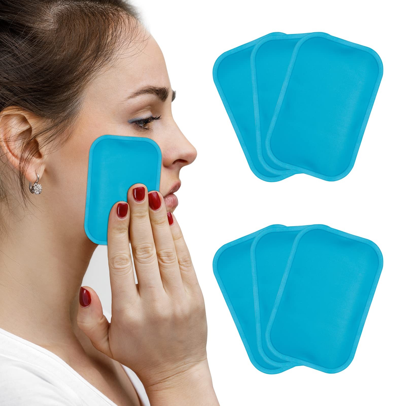 Small Ice Packs, 6 Pcs, Reusable Mini Gel Cold Packs for Injuries, Hot Cold C...