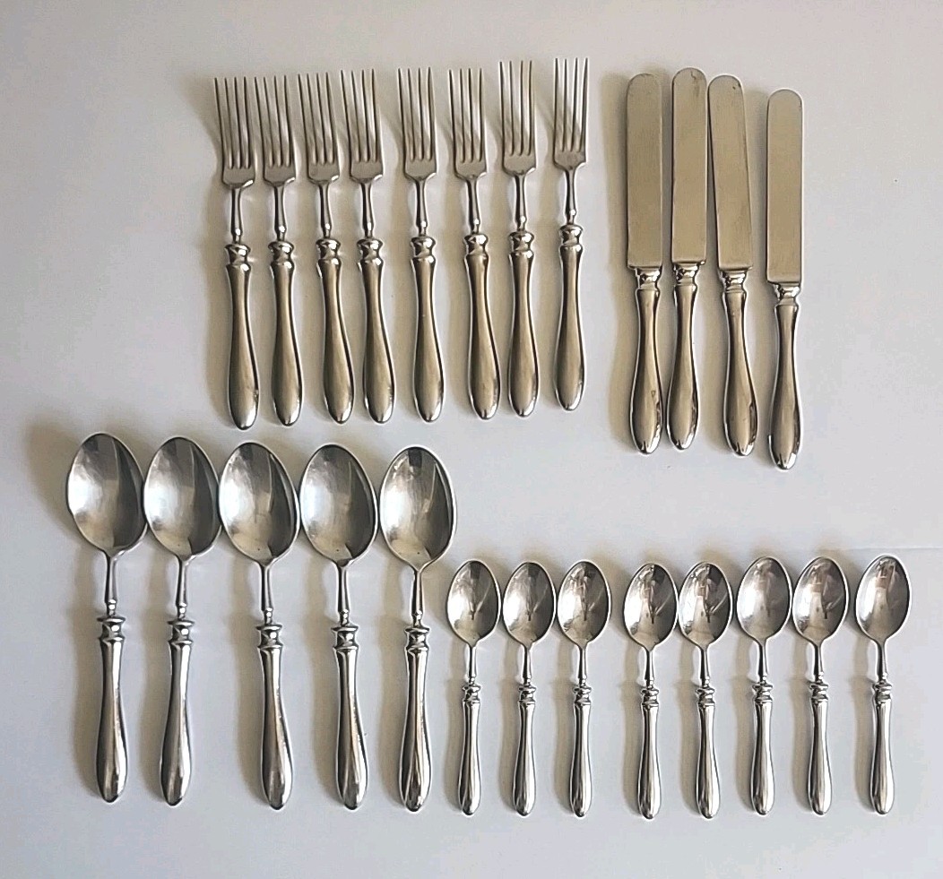 Gerlach Retro Stainless Flatware 25 PC Lot Pre-owned