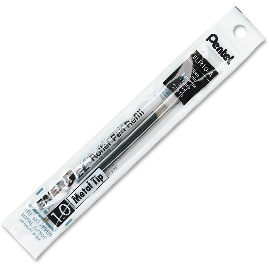 Pentel LR10 EnerGel Gel Pen Ink Refills, Metal Tip, 1.0mm Bold Point, 6 Packs