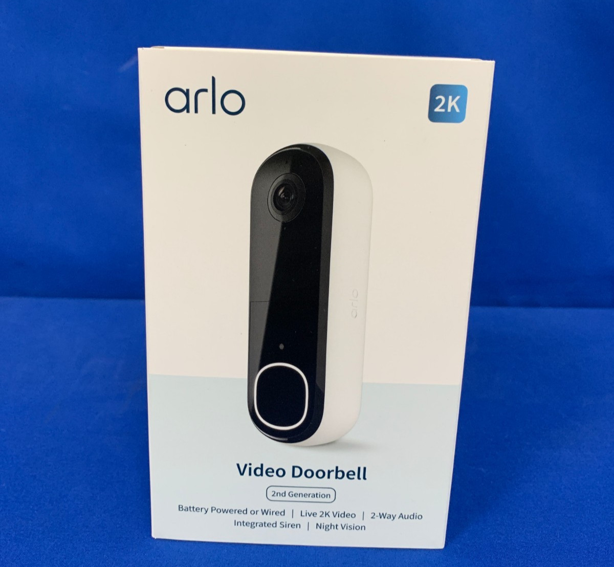 Arlo AVD4001-100NAS 2nd Generation 2K Video Doorbell Battery/Wired - NEW