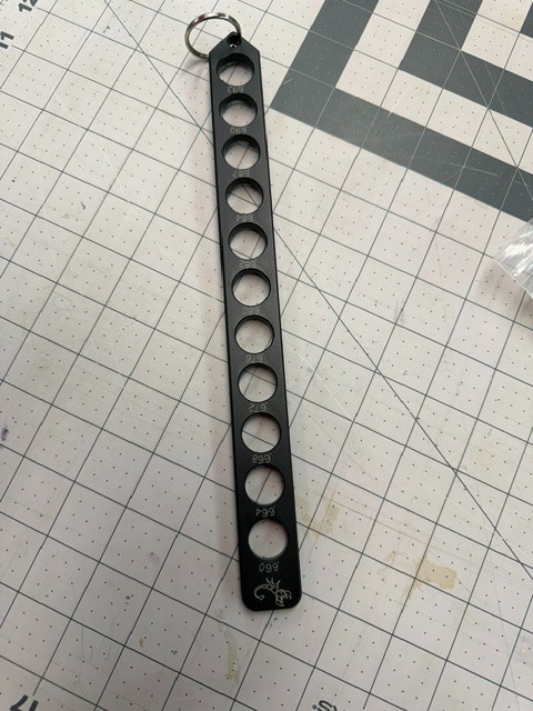 Lapco Aluminum Ball Sizer Gauge - Black NEW