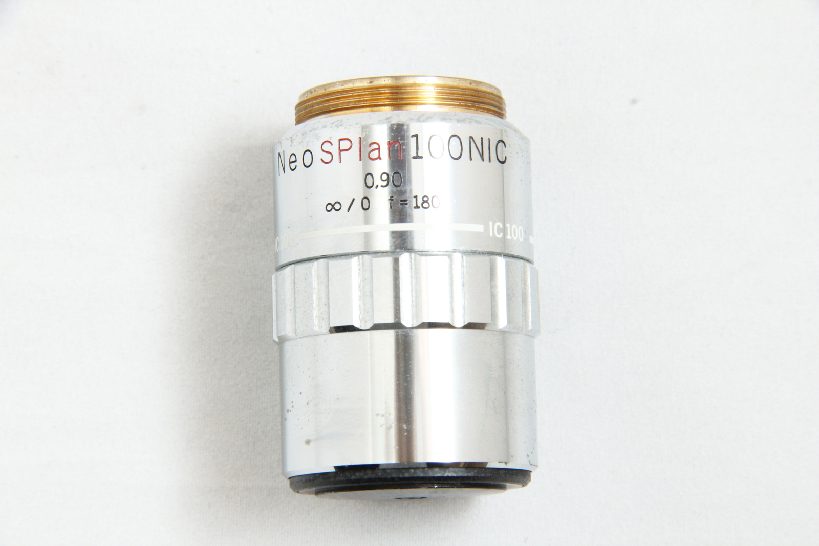 Olympus NEO SPlan 100x NIC 0.90 ∞/- F=180 Microscope Objective [26mm Thread]