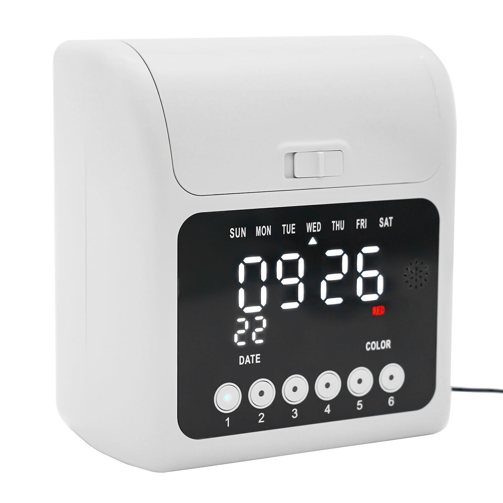 Employee Time Clock Card Machine Calculating Attendance Punch Built-in Music New
