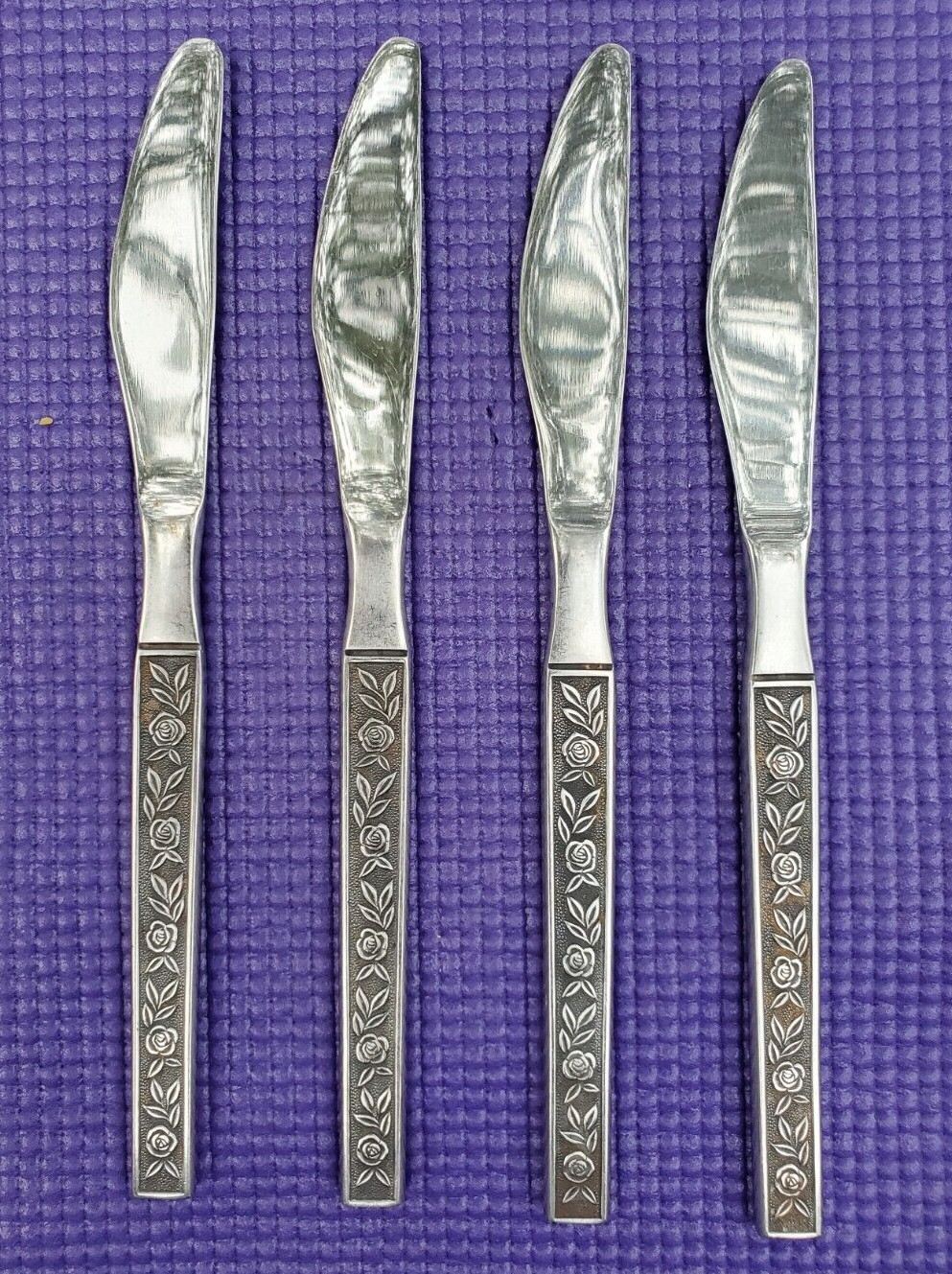 4-ELDAN ELD11 STAINLESS FLATWARE Japan DINNER KNIVES 8.5"