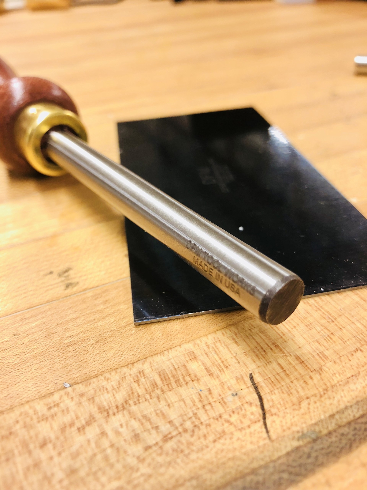 Cabinet Scraper Burnisher Tool - with Hard Maple Handle and Super Hard High Spee