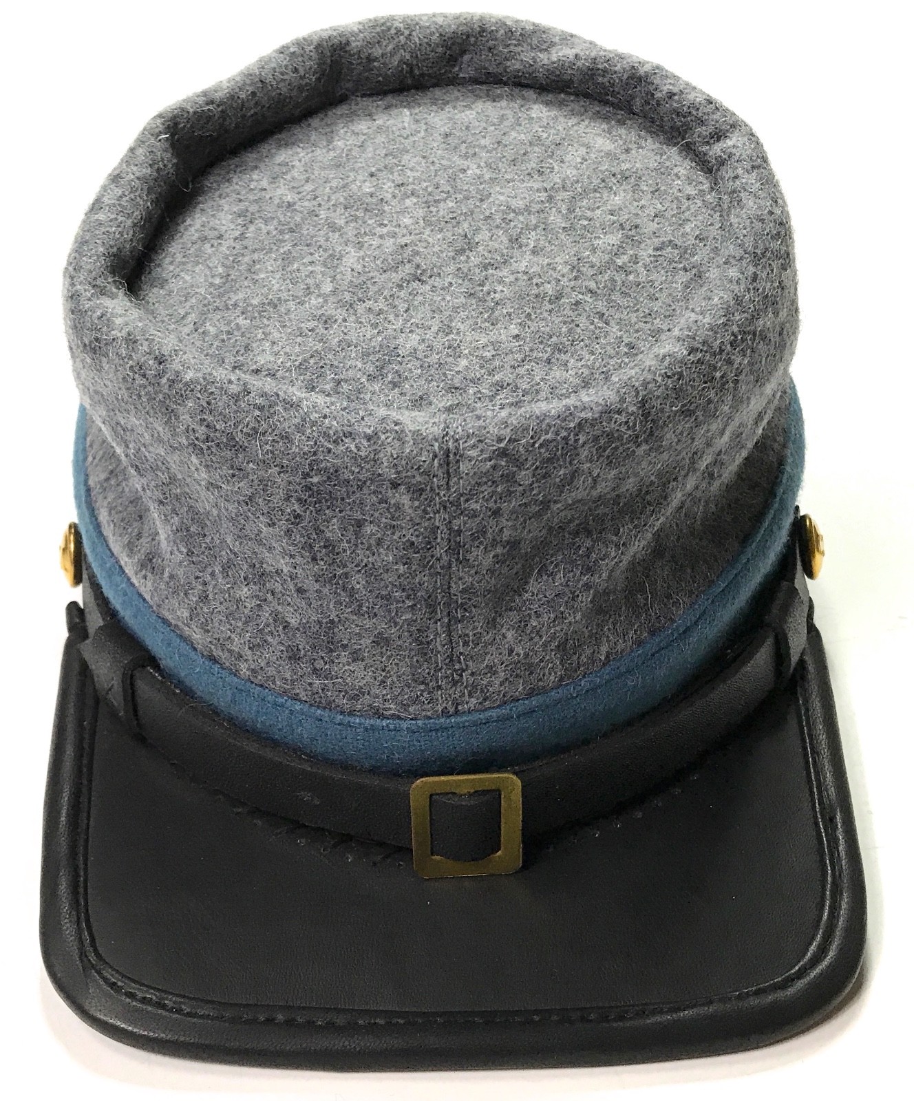 CIVIL WAR CSA CONFEDERATE INFANTRY GREY WOOL KEPI FORAGE CAP HAT-MEDIUM