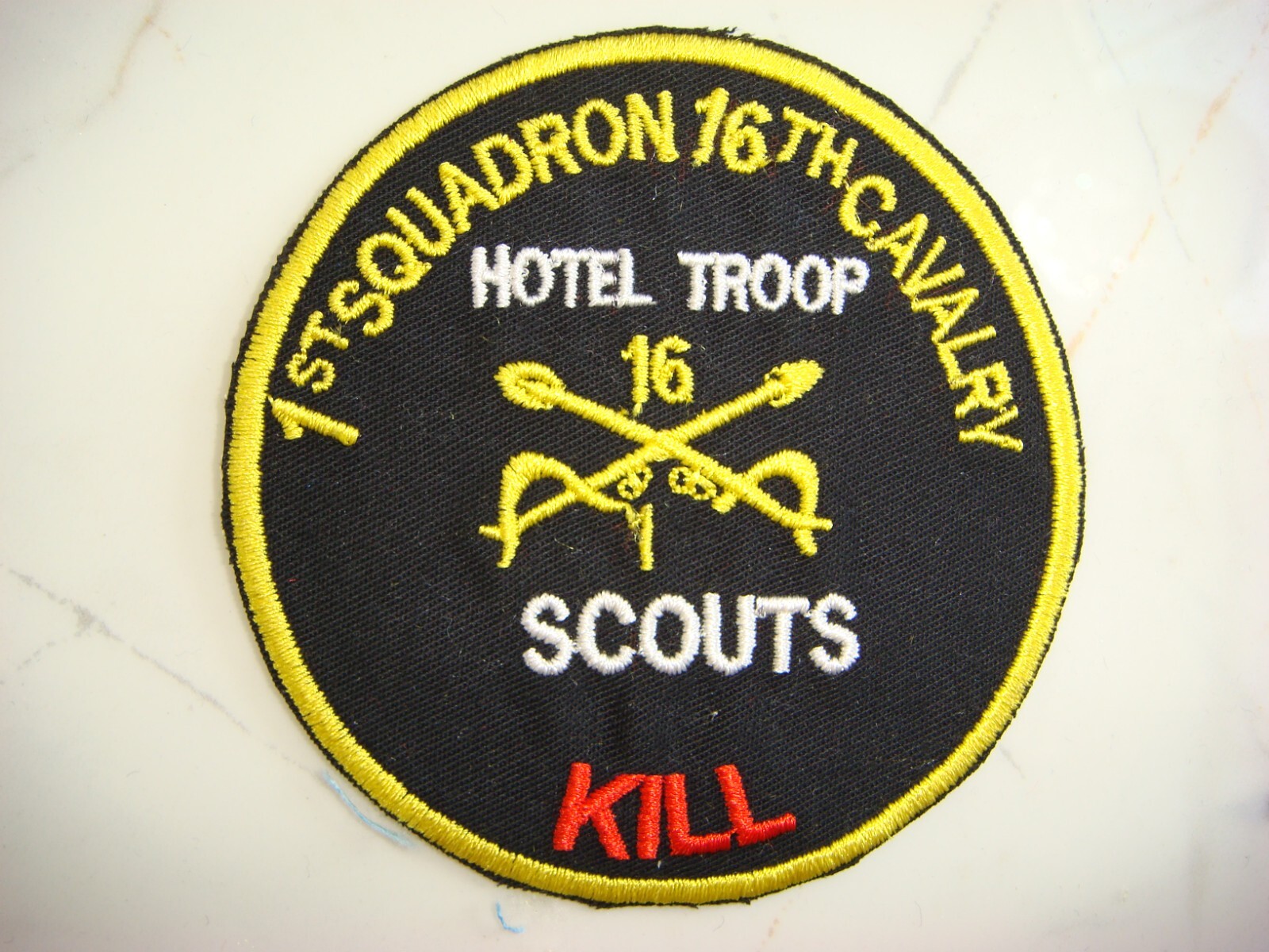 US 1st SQ 16th CAVALRY REGIMENT HOTEL TROOP SCOUTS , VIETNAM WAR  PATCH