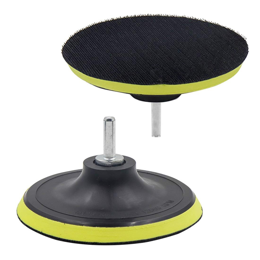 2 Pcs 5" Hook & Loop Backing Pad w/ M10 Drill Adapter for Orbital Sander