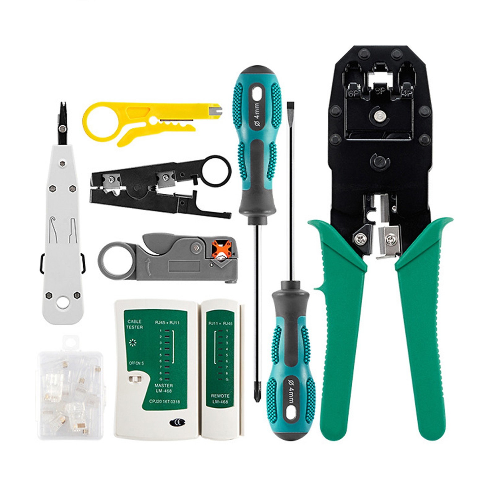 1-8pcs Network Cable Tester Kit Professional Wire Maintenance Tool For Computer