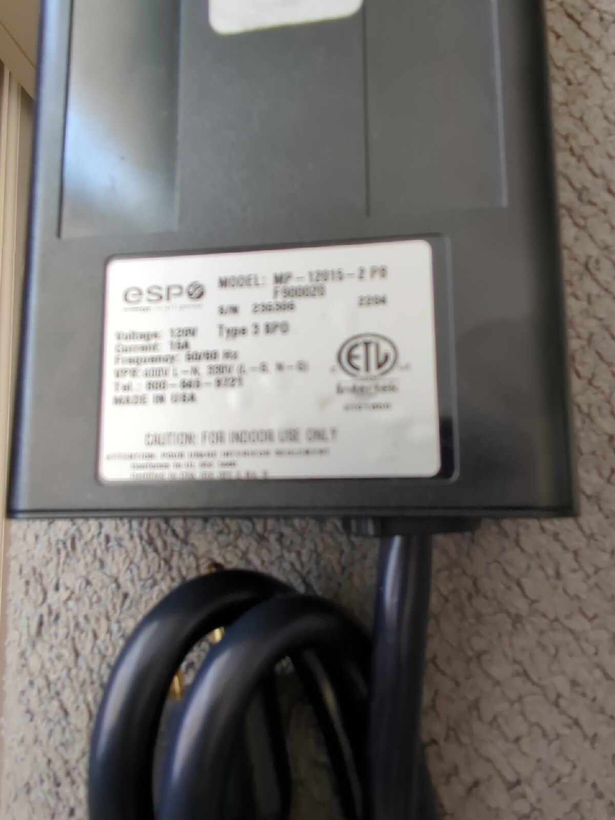 Pitney Bowes PowerGuard LE Onsite Inline Power Filter Protection MP-12015-2 PB