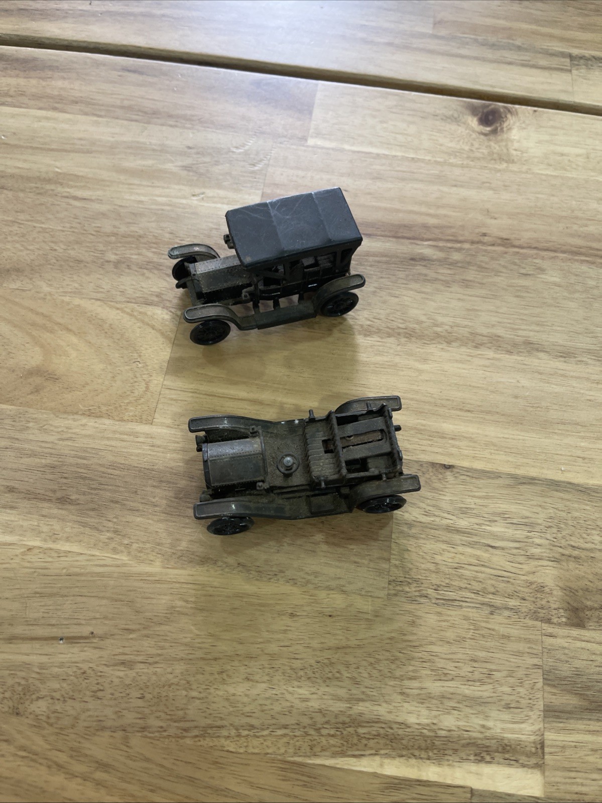 Vintage Metal Car Pencil Sharpeners Lot of 2 Diecast Antique Style