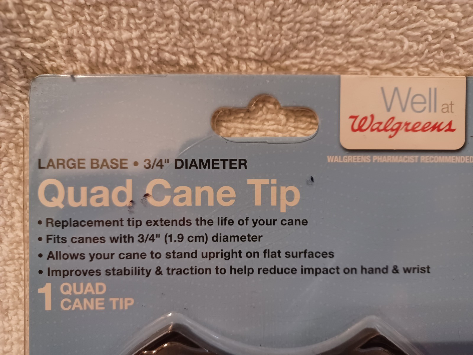 CANE TIP / SELF STANDING Base Replacement For Most Canes. B-30