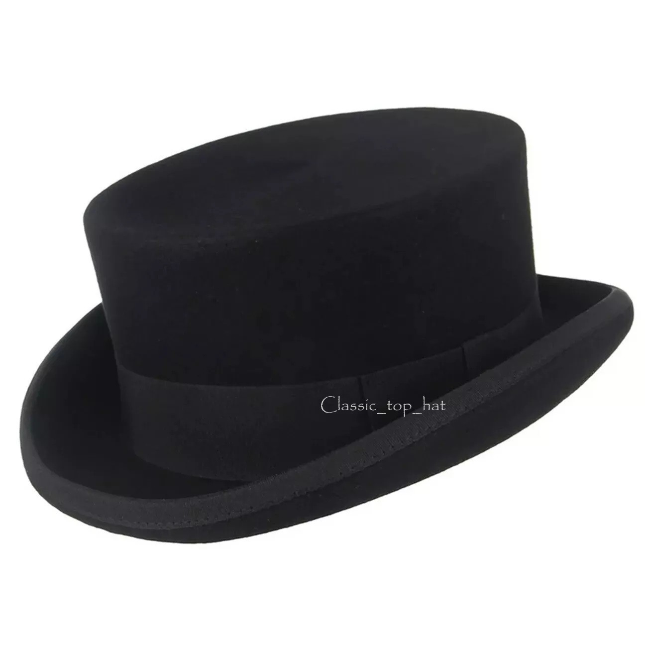 Top Hat Wool Felt Victorian Slash Mad Hatter Steampunk Rock Star