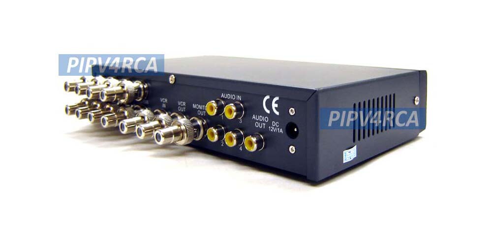 8-Channel BNC RCA Quad Video Switcher │Dual Split Screen Outputs Audio Support