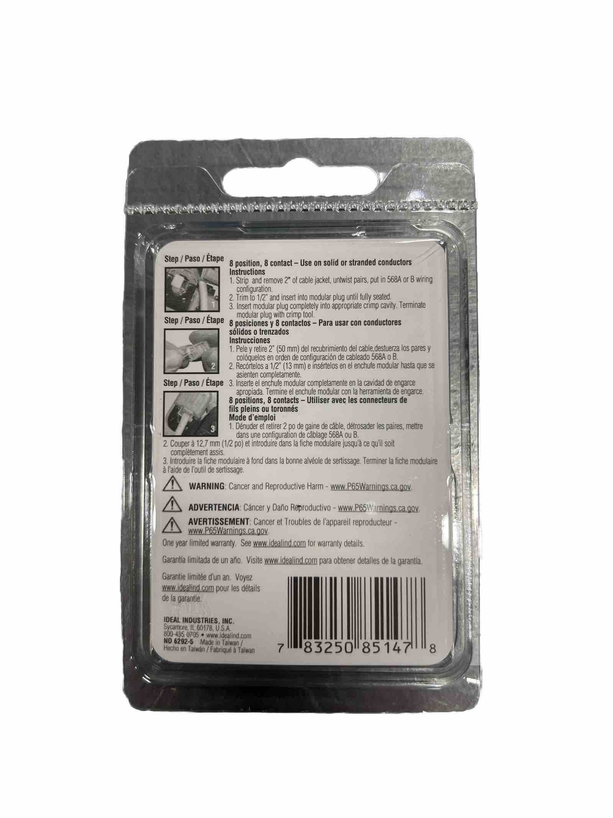 IDEAL 85-147 CAT5e/RJ-45 Data/Network Modular Plugs (10 PACK)
