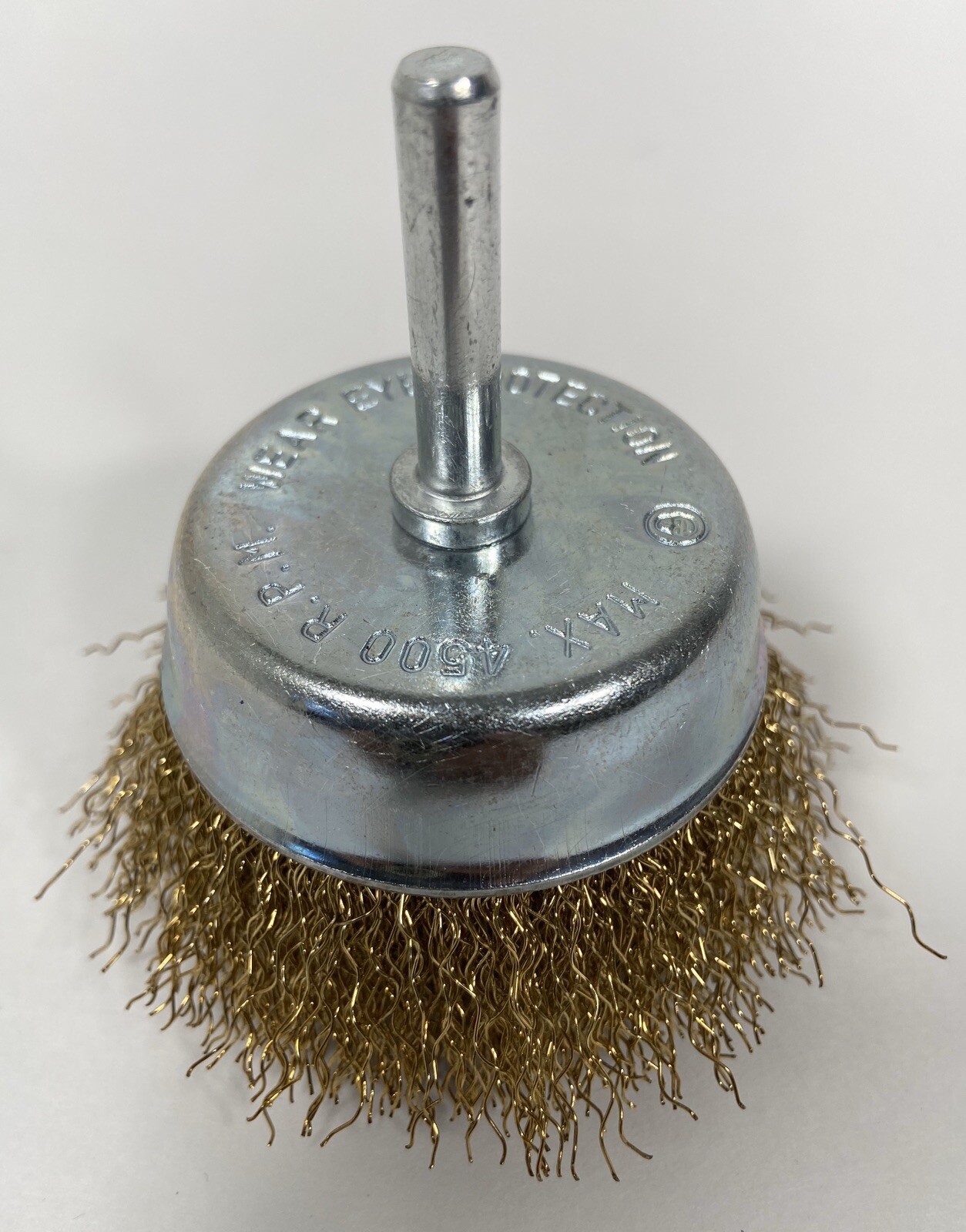 WIRE WHEEL BRUSH 3” Cup with 1/4" Shaft ~ Grinder - Scale ** Free Shipping **