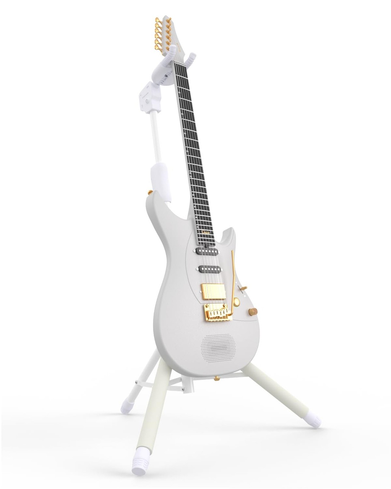 enya EGS1 Auto-Lock Guitar Stand, Heavy-Duty Steel, 33 lb Capacity, White | 0...