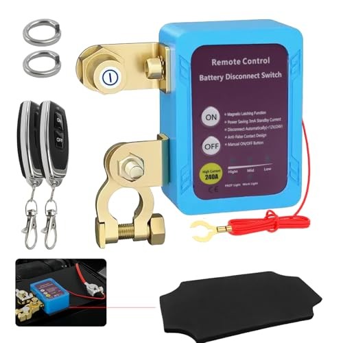 Smart Kill Switch for Cars, 12V 240A Remote Battery Disconnect Switch, Remote