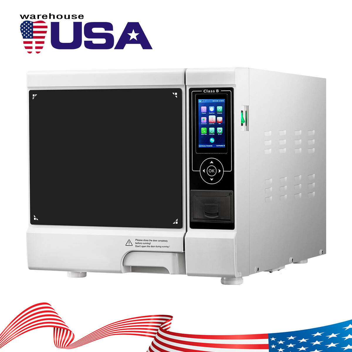 Dental Class B Autoclave Vacuum Steam Sterilizer Built-in Printer/Dental Trolley