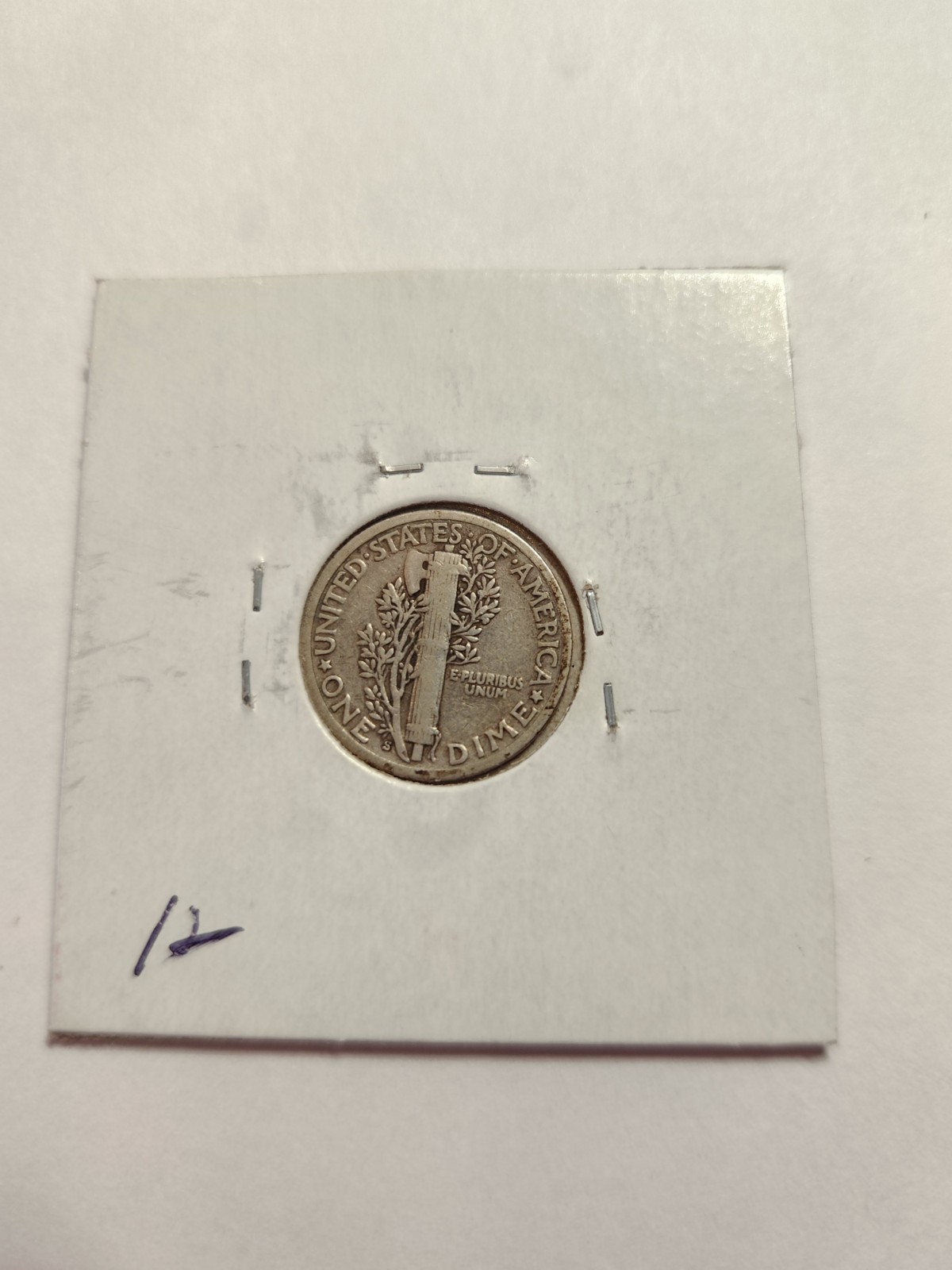 1924 S HIGHER GRADE NICE ROTATED REVERSE 90% SILVER MERCURY DIME