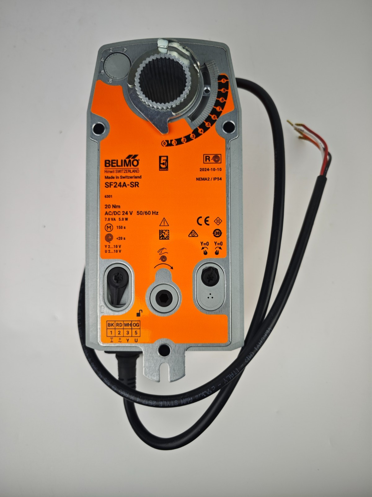 BELIMO Fail-Safe actuator SF24A-SR for controlling dampers in HVAC applications