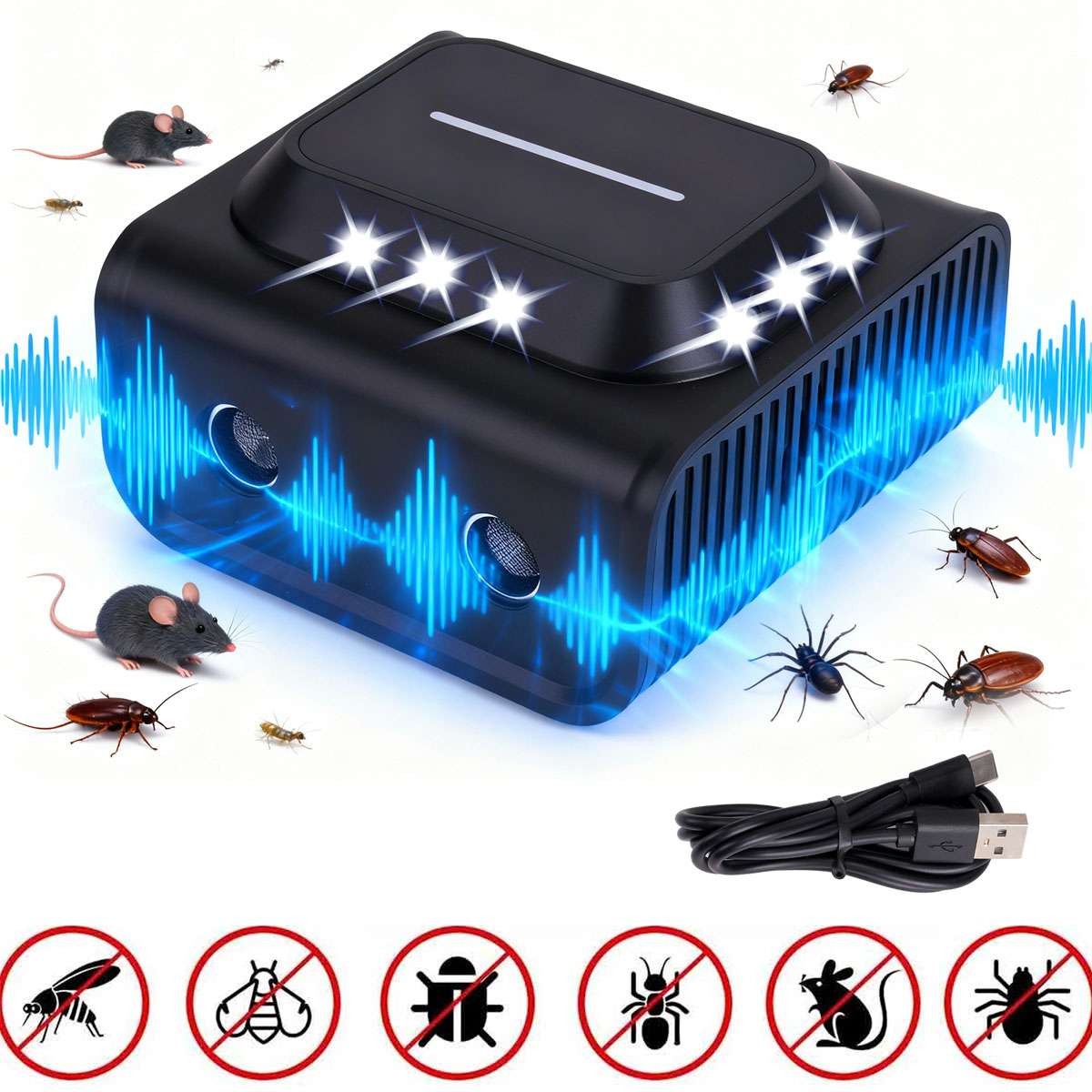 Upgrade Rodent Repellent Mouse Repellent Indoor Ultrasonic Pest Repeller Plug in