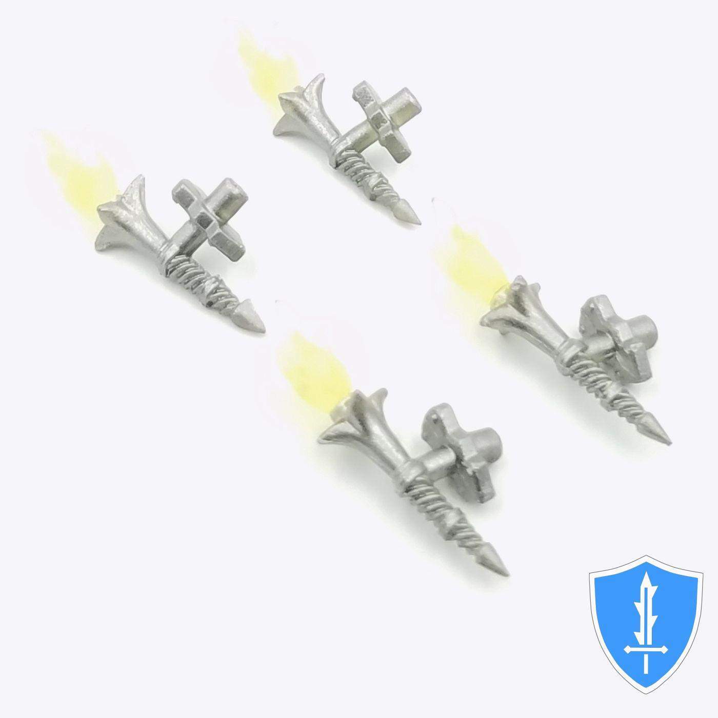 Torches x4 - WizKids WarLock Tiles D&D Dungeon Terrain Accessory