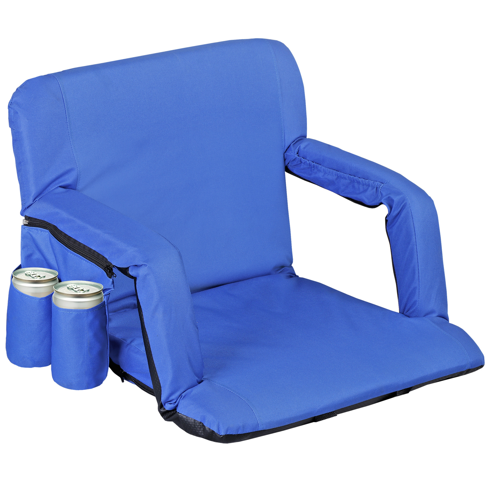 24.5'' Wide Stadium Seat for Bleachers Portable Bleacher Chair Outdoor Blue